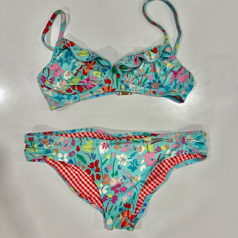 Vera Bradley Super Bloom Bikini (S top, M bottom)